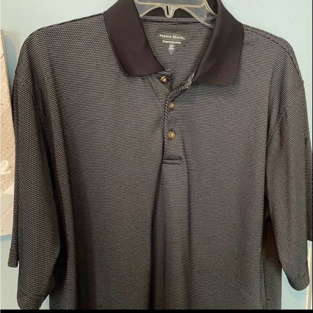 Pebble Beach Performance Golf Polo  Size L - Black Good Condition